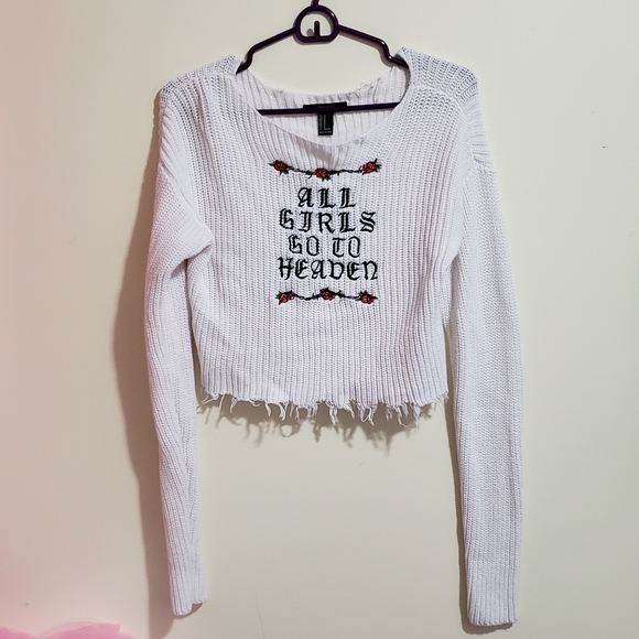 👼 [SOLD ON DEPOP] ALL GIRLS GO TO HEAVEN SWEATER - Picture 6 of 6
